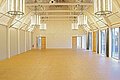 Kulturhalle Christoph Willibald Gluck Saal leer mit Blick von Bühne