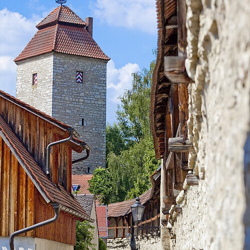 Stadtmauer mit Storchenturm Berching