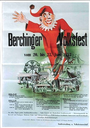 Volksfestplakat aus 1953